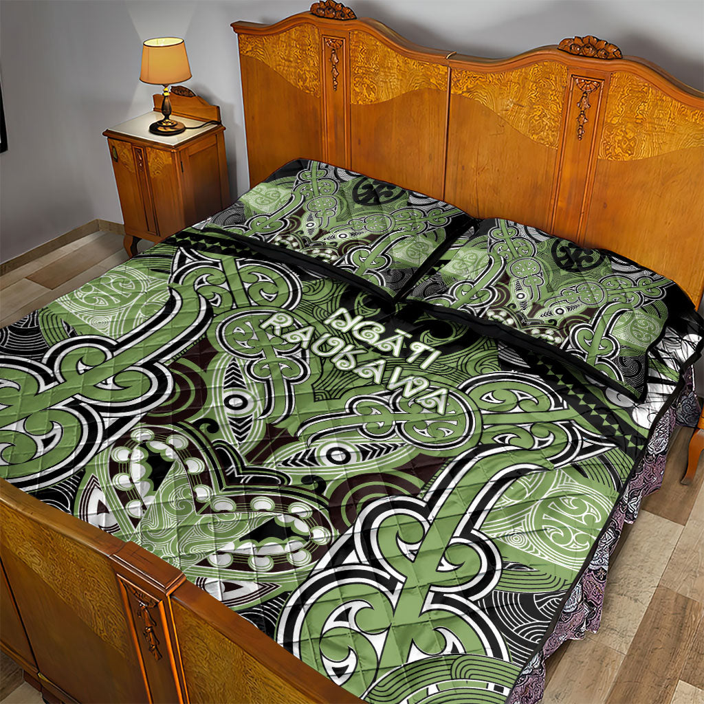 Aotearoa Iwi Ngati Raukawa Quilt Bed Set Maori Kowhaiwhai Pattern