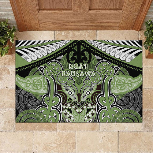 Aotearoa Iwi Ngati Raukawa Rubber Doormat Maori Kowhaiwhai Pattern