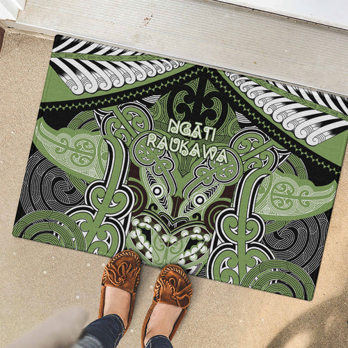 Aotearoa Iwi Ngati Raukawa Rubber Doormat Maori Kowhaiwhai Pattern