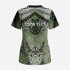 Aotearoa Iwi Ngati Raukawa Personalised Scrub Top Maori Kowhaiwhai Pattern