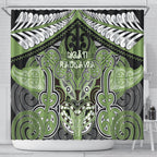 Aotearoa Iwi Ngati Raukawa Shower Curtain Maori Kowhaiwhai Pattern