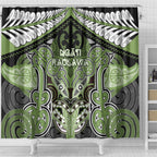 Aotearoa Iwi Ngati Raukawa Shower Curtain Maori Kowhaiwhai Pattern