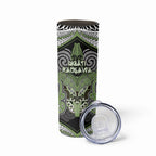 Aotearoa Iwi Ngati Raukawa Personalised Skinny Tumbler Maori Kowhaiwhai Pattern