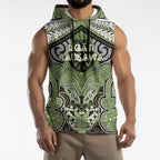 Aotearoa Iwi Ngati Raukawa Personalised Sleeveless Hoodie Maori Kowhaiwhai Pattern
