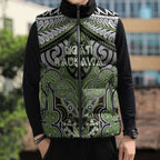 Aotearoa Iwi Ngati Raukawa Personalised Sleeveless Puffer Jacket Maori Kowhaiwhai Pattern