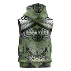 Aotearoa Iwi Ngati Raukawa Personalised Sleeveless Zip Hoodie Maori Kowhaiwhai Pattern