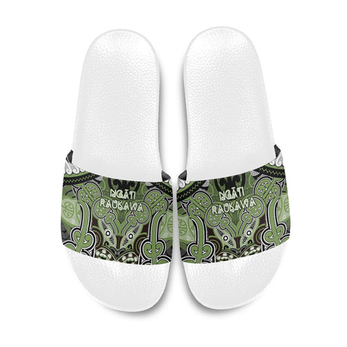 Aotearoa Iwi Ngati Raukawa Slide Sandals Maori Kowhaiwhai Pattern