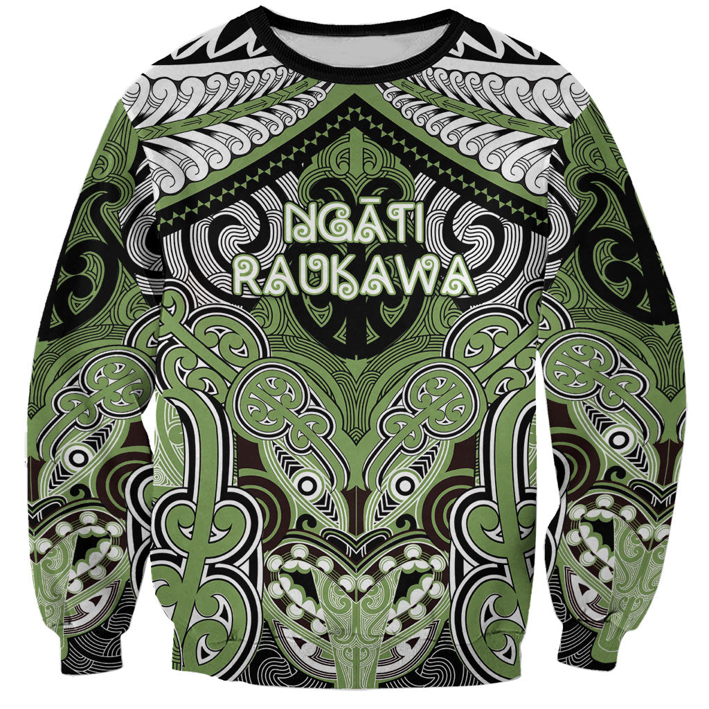 Aotearoa Iwi Ngati Raukawa Personalised Sweatshirt Maori Kowhaiwhai Pattern