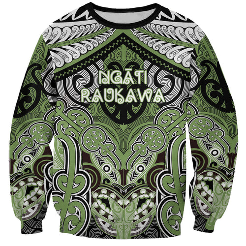 Aotearoa Iwi Ngati Raukawa Personalised Sweatshirt Maori Kowhaiwhai Pattern