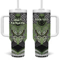 Aotearoa Iwi Ngati Raukawa Personalised Tumbler With Handle Maori Kowhaiwhai Pattern