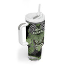 Aotearoa Iwi Ngati Raukawa Personalised Tumbler With Handle Maori Kowhaiwhai Pattern