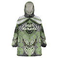 Aotearoa Iwi Ngati Raukawa Personalised Wearable Blanket Hoodie Maori Kowhaiwhai Pattern