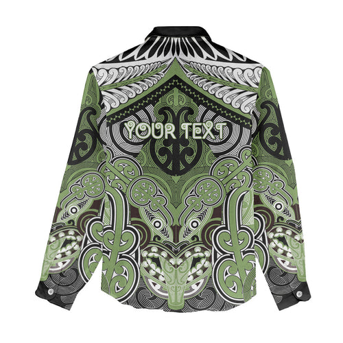 Aotearoa Iwi Ngati Raukawa Personalised Women Casual Shirt Maori Kowhaiwhai Pattern