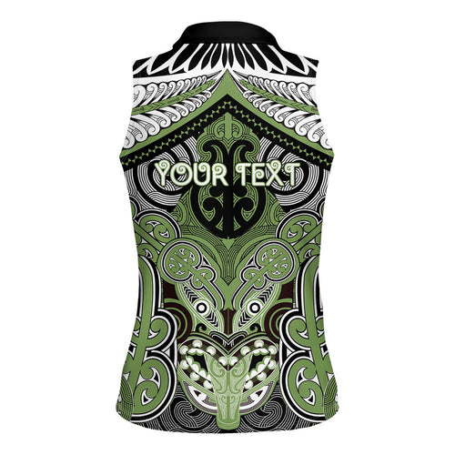 Aotearoa Iwi Ngati Raukawa Personalised Women Sleeveless Polo Shirt Maori Kowhaiwhai Pattern