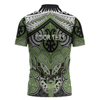 Aotearoa Iwi Ngati Raukawa Personalised Zipper Polo Shirt Maori Kowhaiwhai Pattern