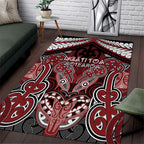 Aotearoa Iwi Ngati Toa Area Rug Maori Kowhaiwhai Pattern