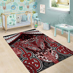 Aotearoa Iwi Ngati Toa Area Rug Maori Kowhaiwhai Pattern