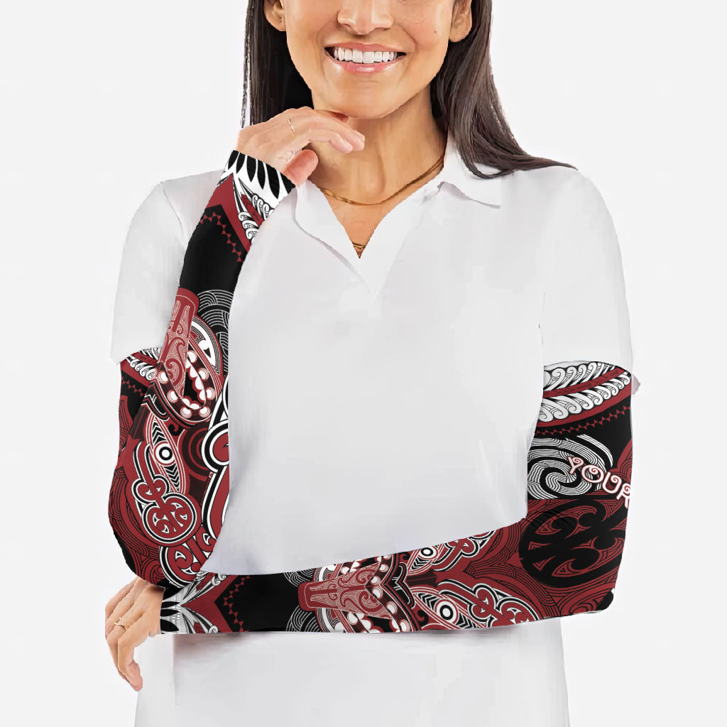 Aotearoa Iwi Ngati Toa Personalised Arm Sleeves Maori Kowhaiwhai Pattern