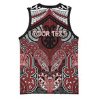 Aotearoa Iwi Ngati Toa Personalised Basketball Jersey Maori Kowhaiwhai Pattern