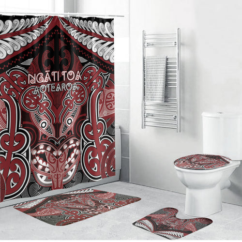 Aotearoa Iwi Ngati Toa Bathroom Set Maori Kowhaiwhai Pattern