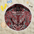 Aotearoa Iwi Ngati Toa Beach Blanket Maori Kowhaiwhai Pattern