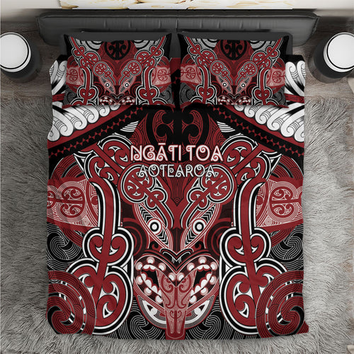 Aotearoa Iwi Ngati Toa Bedding Set Maori Kowhaiwhai Pattern