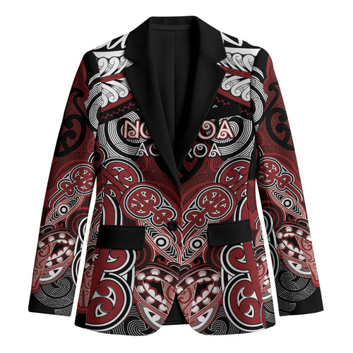 Aotearoa Iwi Ngati Toa Personalised Blazer Maori Kowhaiwhai Pattern