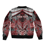 Aotearoa Iwi Ngati Toa Personalised Bomber Jacket Maori Kowhaiwhai Pattern