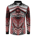 Aotearoa Iwi Ngati Toa Personalised Button Sweatshirt Maori Kowhaiwhai Pattern