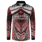 Aotearoa Iwi Ngati Toa Personalised Button Sweatshirt Maori Kowhaiwhai Pattern