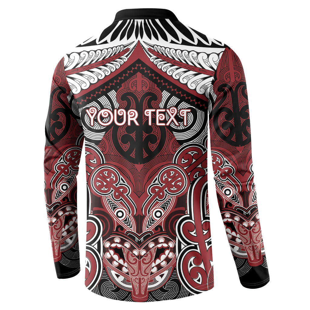Aotearoa Iwi Ngati Toa Personalised Button Sweatshirt Maori Kowhaiwhai Pattern