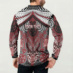 Aotearoa Iwi Ngati Toa Personalised Button Sweatshirt Maori Kowhaiwhai Pattern