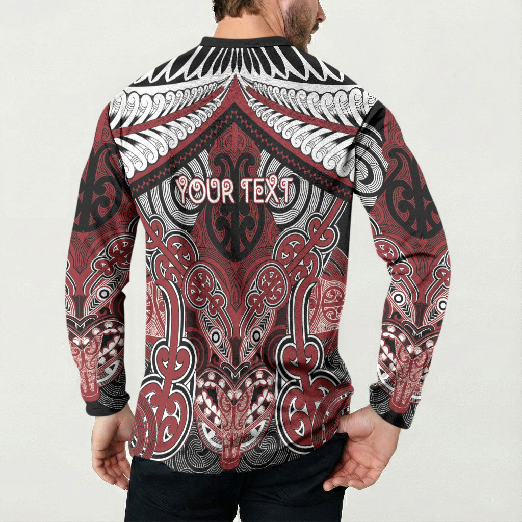 Aotearoa Iwi Ngati Toa Personalised Button Sweatshirt Maori Kowhaiwhai Pattern