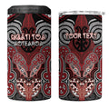 Aotearoa Iwi Ngati Toa Personalised 4 in 1 Can Cooler Tumbler Maori Kowhaiwhai Pattern