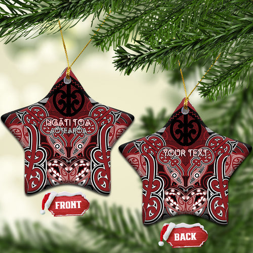 Aotearoa Iwi Ngati Toa Personalised Ceramic Ornament Maori Kowhaiwhai Pattern