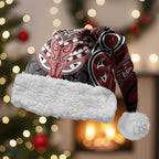 Aotearoa Iwi Ngati Toa Personalised Christmas Santa Hat Maori Kowhaiwhai Pattern