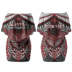 Aotearoa Iwi Ngati Toa Personalised Couples Matching Off Shoulder Short Dress and Hawaiian Shirt Maori Kowhaiwhai Pattern