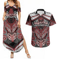 Aotearoa Iwi Ngati Toa Personalised Couples Matching Summer Maxi Dress and Hawaiian Shirt Maori Kowhaiwhai Pattern