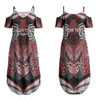 Aotearoa Iwi Ngati Toa Personalised Couples Matching Summer Maxi Dress and Hawaiian Shirt Maori Kowhaiwhai Pattern