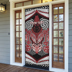 Aotearoa Iwi Ngati Toa Personalised Door Cover Maori Kowhaiwhai Pattern