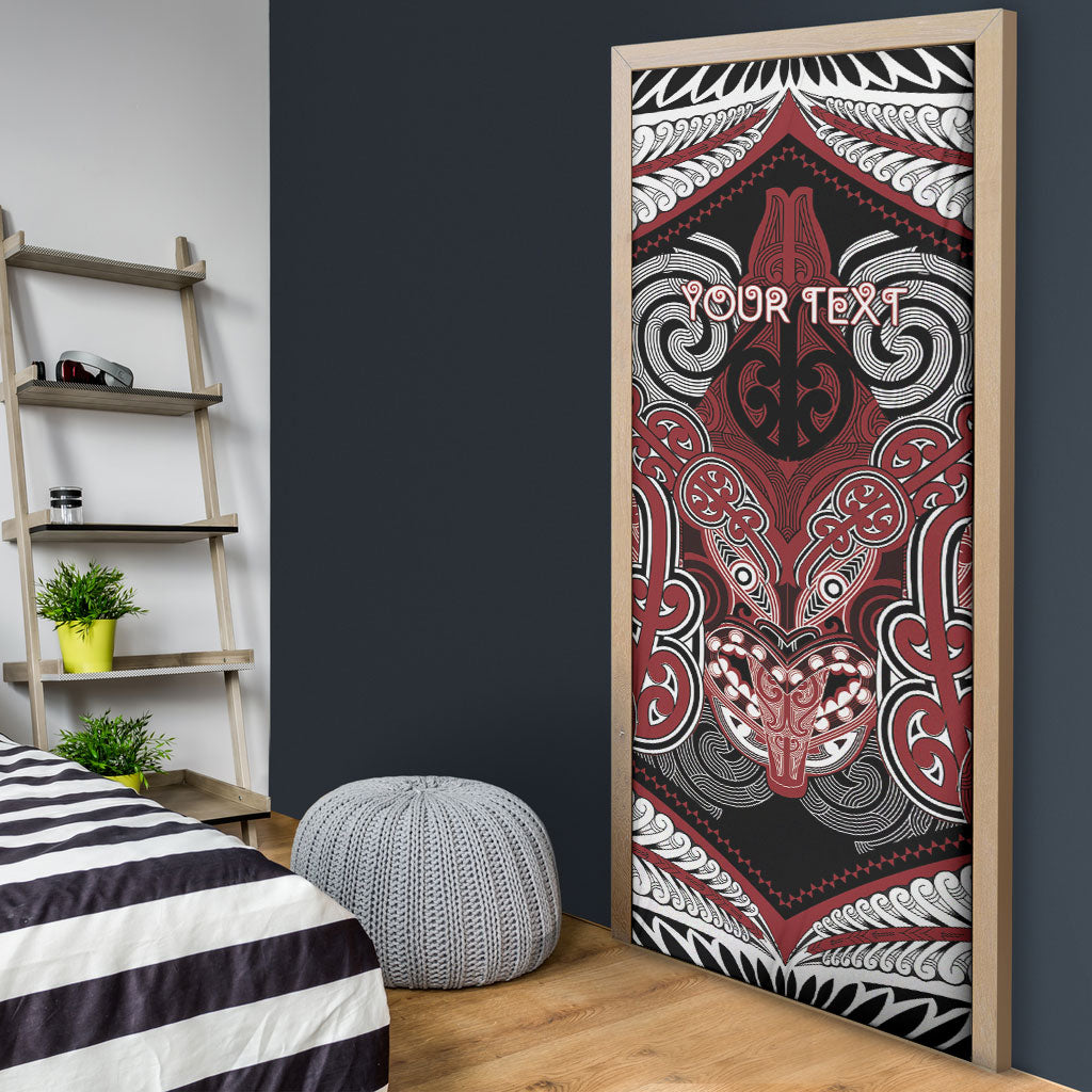 Aotearoa Iwi Ngati Toa Personalised Door Cover Maori Kowhaiwhai Pattern
