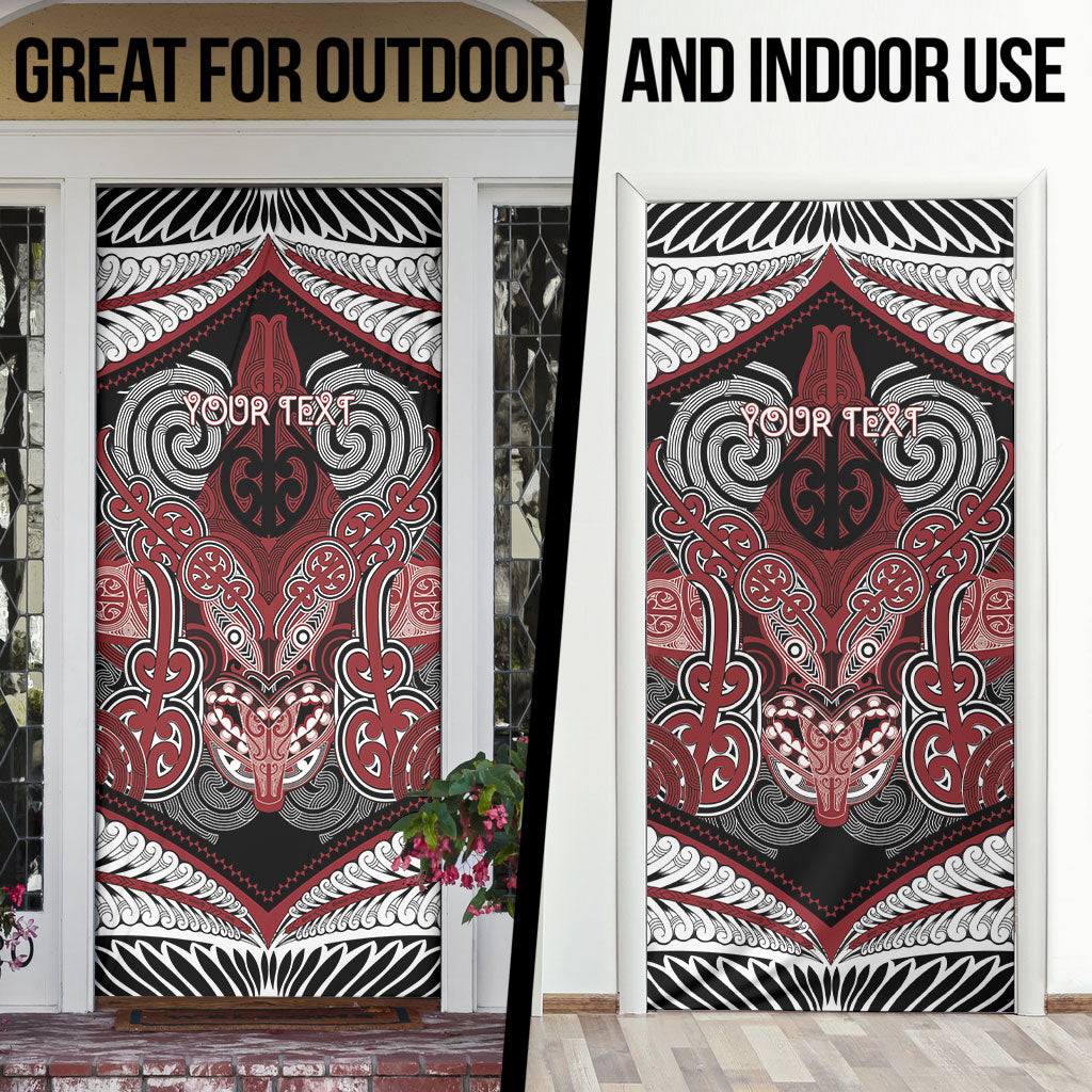 Aotearoa Iwi Ngati Toa Personalised Door Cover Maori Kowhaiwhai Pattern