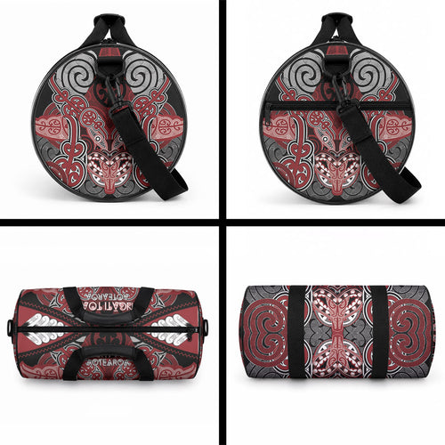 Aotearoa Iwi Ngati Toa Duffle Bag Maori Kowhaiwhai Pattern