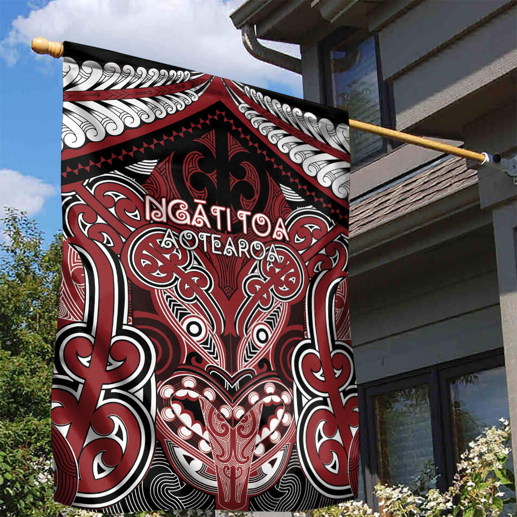 Aotearoa Iwi Ngati Toa Garden Flag Maori Kowhaiwhai Pattern