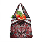 Aotearoa Iwi Ngati Toa Grocery Bag Maori Kowhaiwhai Pattern