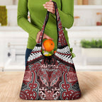 Aotearoa Iwi Ngati Toa Grocery Bag Maori Kowhaiwhai Pattern