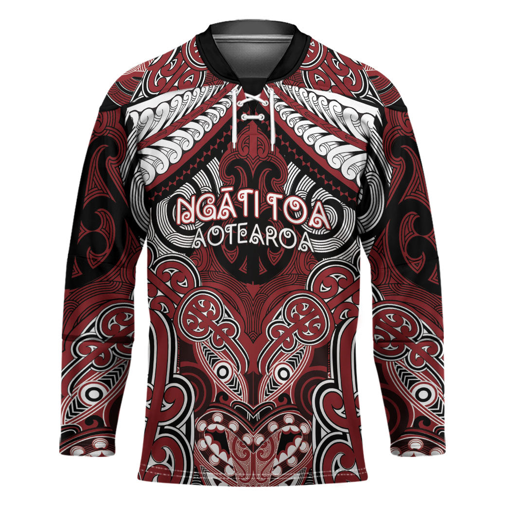 Aotearoa Iwi Ngati Toa Personalised Hockey Jersey Maori Kowhaiwhai Pattern