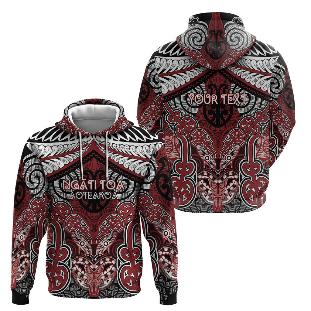 Aotearoa Iwi Ngati Toa Personalised Hoodie Maori Kowhaiwhai Pattern