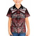 Aotearoa Iwi Ngati Toa Personalised Kid Hawaiian Shirt Maori Kowhaiwhai Pattern