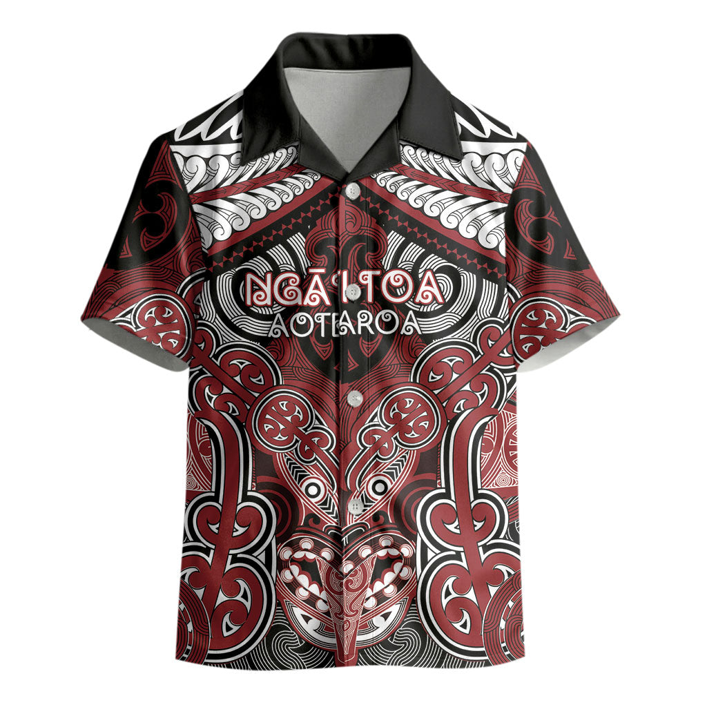 Aotearoa Iwi Ngati Toa Personalised Kid Hawaiian Shirt Maori Kowhaiwhai Pattern